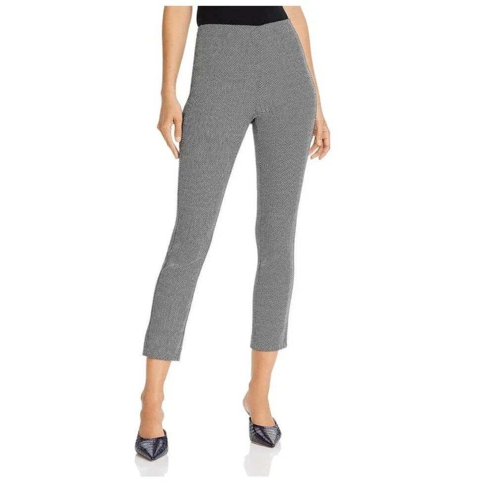 Rag & Bone Simone Ankle Pants Black Herringbone Trousers Quiet Luxury 12